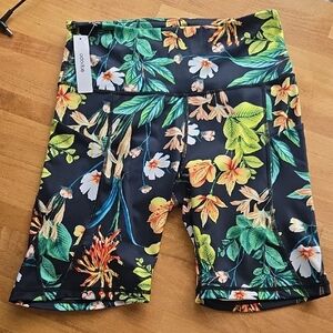 Ododos Tropical Floral Black Shorts